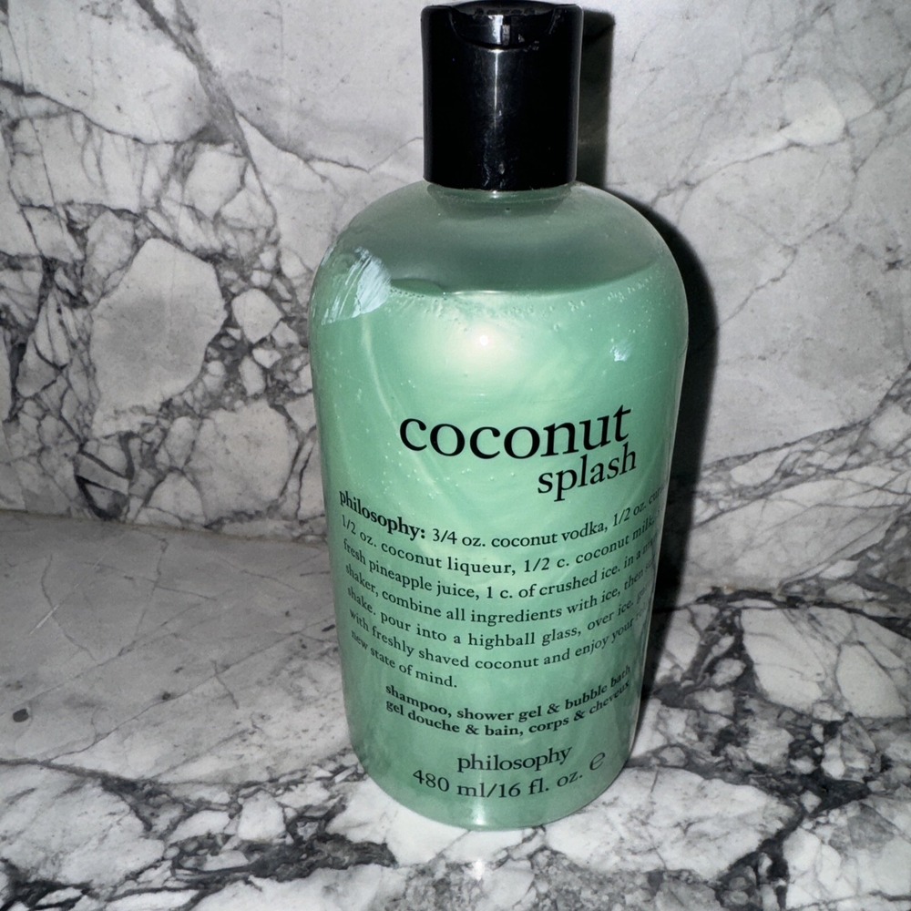Philosophy COCONUT SPLASH Shampoo Shower Gel Bubble Bath 16 Fl Oz